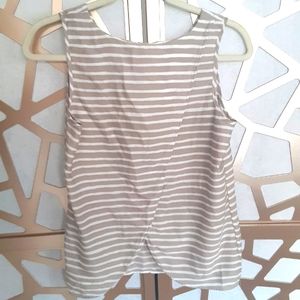 EUC J.CREW Stripe Tank with fly away back